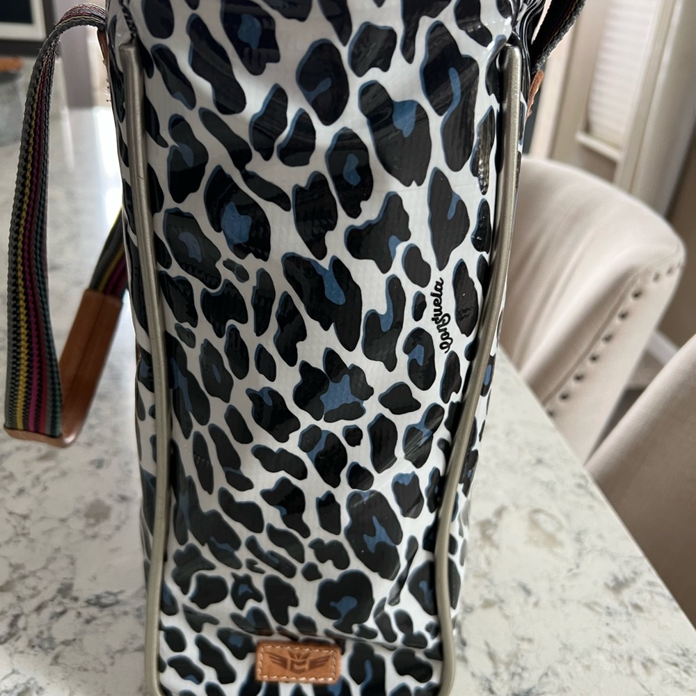 Consuela Leopard Print Tote with Multicolor Straps - Picture 2 of 8
